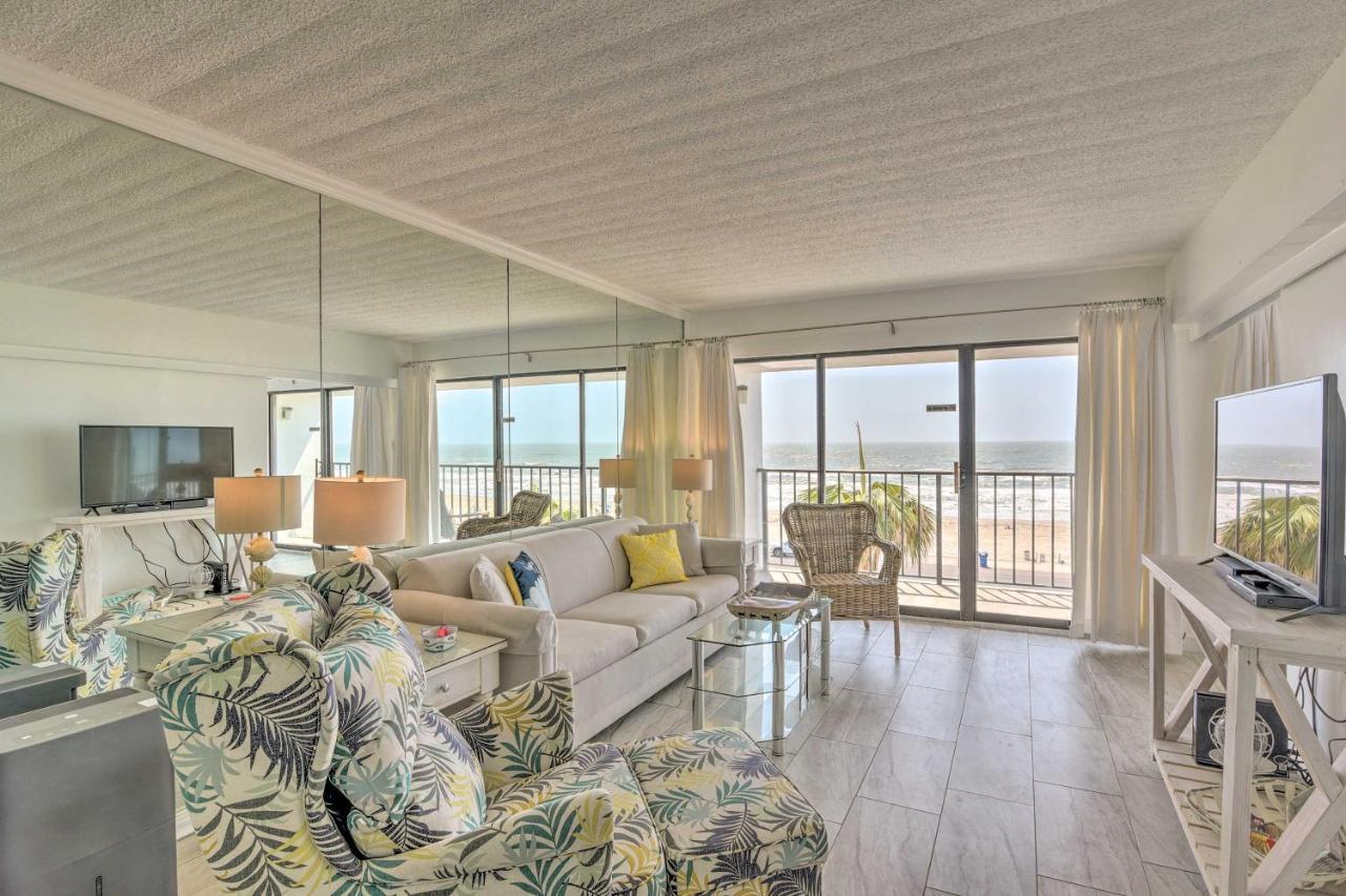 Galveston Oceanfront Condo With Balcony And View! المظهر الخارجي الصورة